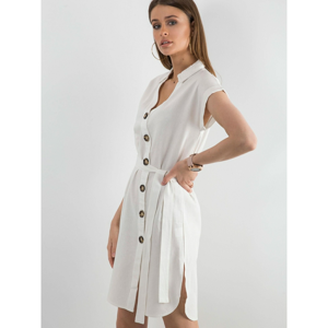 White button-up dress