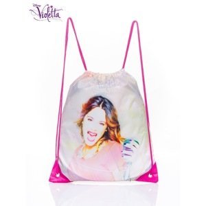 A white backpack with a Violetta bag