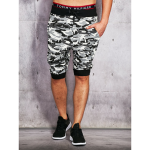 Men´s camo shorts with cuffs and white drawstrings
