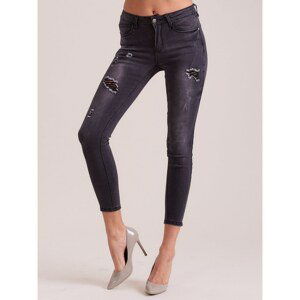 Dark gray abrasive skinny pants