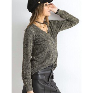 Women´s sweater with a metallic black thread