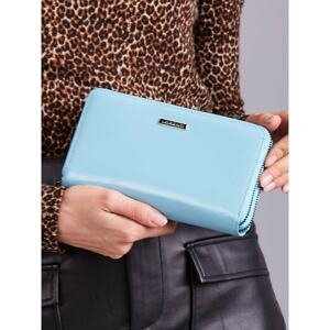 Light blue elegant women´s leather wallet