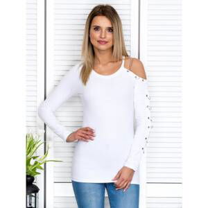 Women´s white blouse with circles