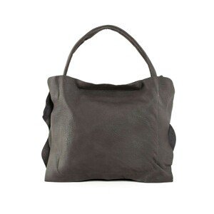Gray soft women´s handbag