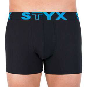 Men&#39;s boxers Styx long sport rubber black (U961)