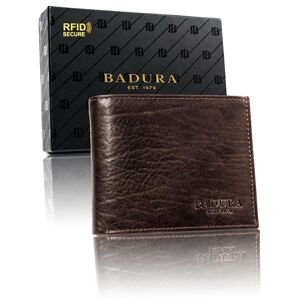 BADURA brown men's leather wallet