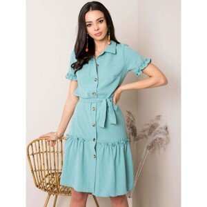 Mint dress with a frill