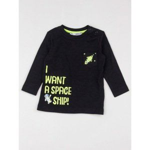 Children's black blouse with print