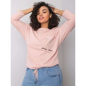 Dusty pink loose cotton blouse