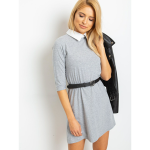 Gray dress with collar