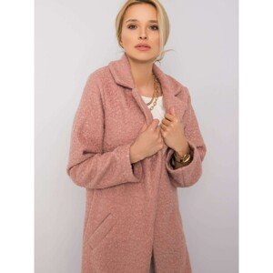 Dirty pink buclé coat by Paquita RUE PARIS