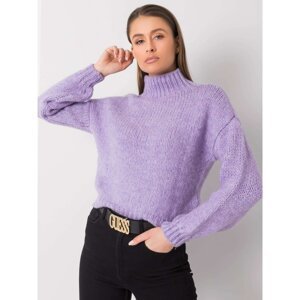 Ladies´ light purple turtleneck sweater