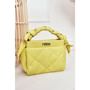 Small Quilted Purse On A Chain NOBO NBAG-K1330 Yellow