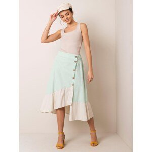 RUE PARIS Mint asymmetrical skirt