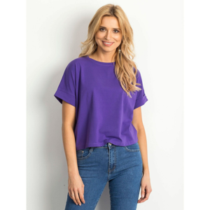 Women´s basic cotton t-shirt, dark purple