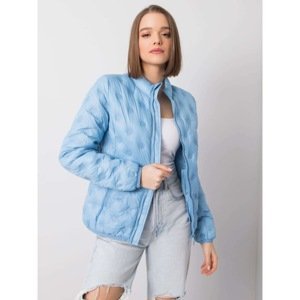 Light blue transitional jacket without a hood