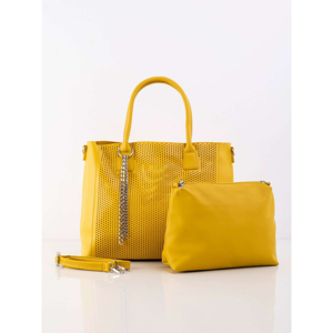 Yellow openwork bag