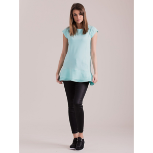 Mint tunic with layered frills