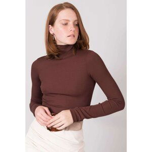 BSL Brown turtleneck blouse