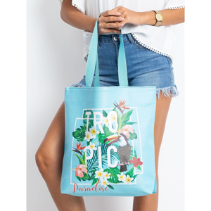 Ladies´ blue bag with a print