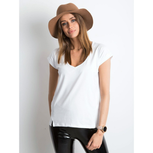 White v-neck cotton t-shirt