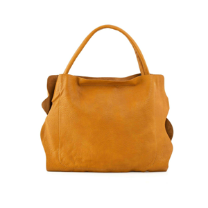 Mustard soft women´s handbag