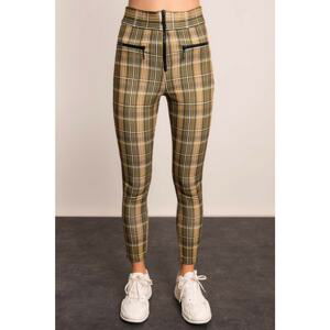 BSL Khaki-beige checked trousers