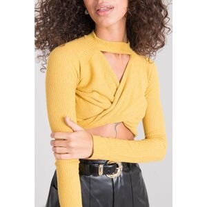 Mustard blouse with collar BSL