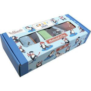 Bellinda 
CRAZY SOCKS BOX - Darčeková krabička zábavných crazy ponožiek 4 páry - žltá