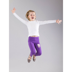Girls´ violet leggings with the HELLO KITTY motif