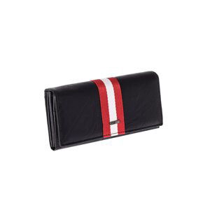 Women´s black wallet with a colored insert