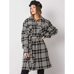 Black and white checkered coat by Elina