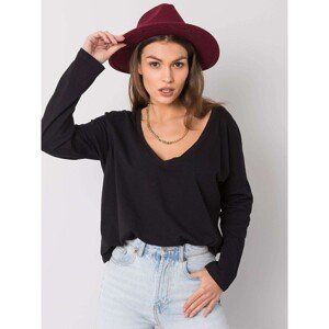 RUE PARIS Black Long Sleeve T-Shirt