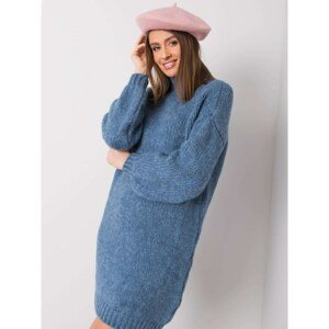 Blue knitted dress