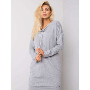 Gray melange sweatshirt dress