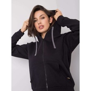 YOU DON´T KNOW ME Black sweatshirt with a zip