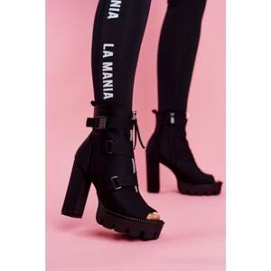Women's Boots On High Heel Black Gladios
