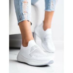 RENDA WHITE SNEAKERS WITH CRYSTALS
