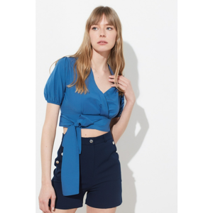 Trendyol Indigo Detailed Blouse