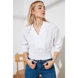 Trendyol White Gipeli Blouse