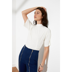 Trendyol Ekru Upright Collar Blouse