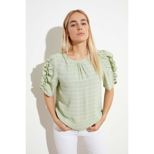 Trendyol Mint Arms Frilled Blouse