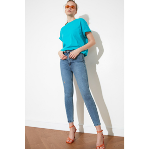 Trendyol Blue High Waist Skinny Jeans