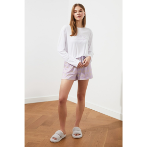 Trendyol Lila Binding Knitted Pyjama Set