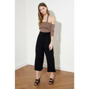 Trendyol Black Over-the-Wrist Cast Culotte Pants