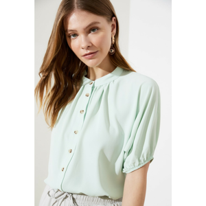 Trendyol Mint Upright Collar Shirt