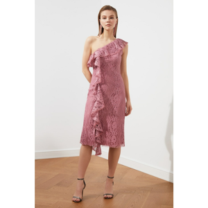 Trendyol Rose Dry Neck Detailed Dress