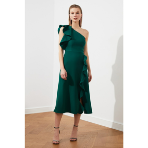 Trendyol Emerald Green Flywheel Dress