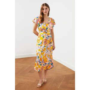 Trendyol Multicolored Flywheel Patterned Dress