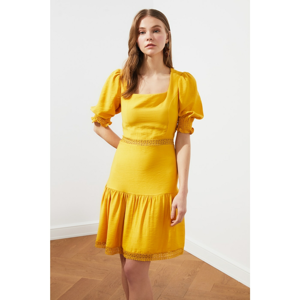 Trendyol Yellow Lace Detailed Dress